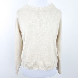 H&M Crewneck Sweater Small Cream/Oatmeal, Soft & Cozy, Long Sleeve Neutral
